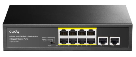 Svic 10/100 8+2-port PoE + 1Gbps RJ45 Cudy FS1010PG 120W