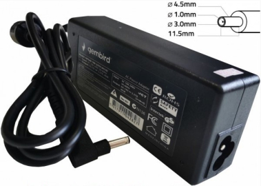 NPA65-185-3500 (HP04) Gembird punjac za laptop 65W-18.5V-3.5A, 7.4x5.0mm black PIN (Alt=HP11)
