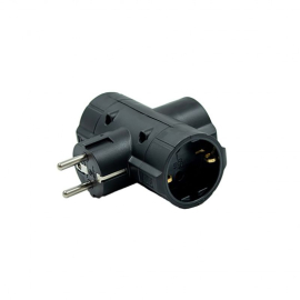PM-42-C CRNI DZ T3 razvodnik 16A 250V-3680W-trostruki T razvodnik